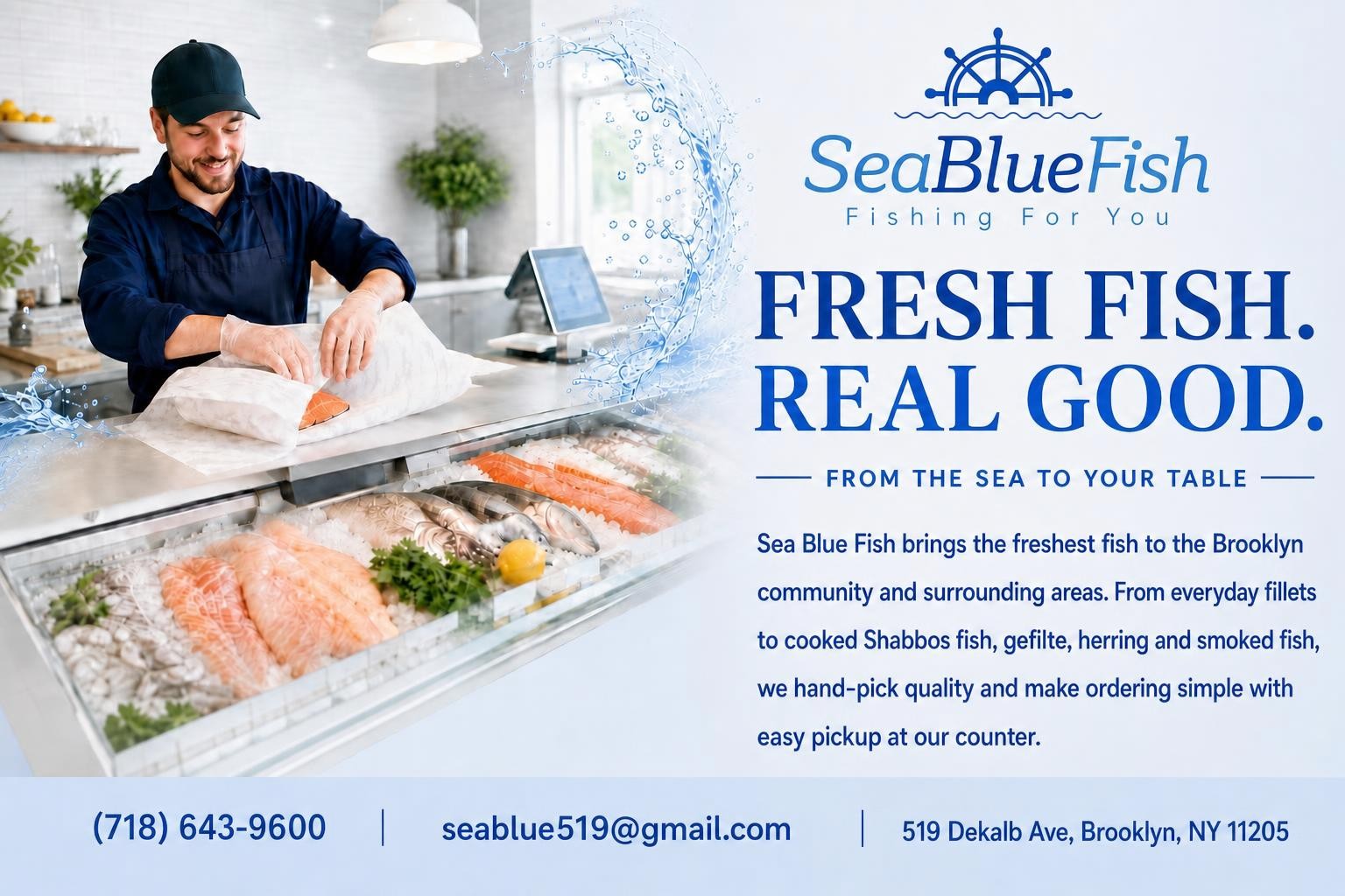 Sea Blue Fish — Fresh Fish. Real Good. Fresh fish for the Brooklyn community and surrounding areas.