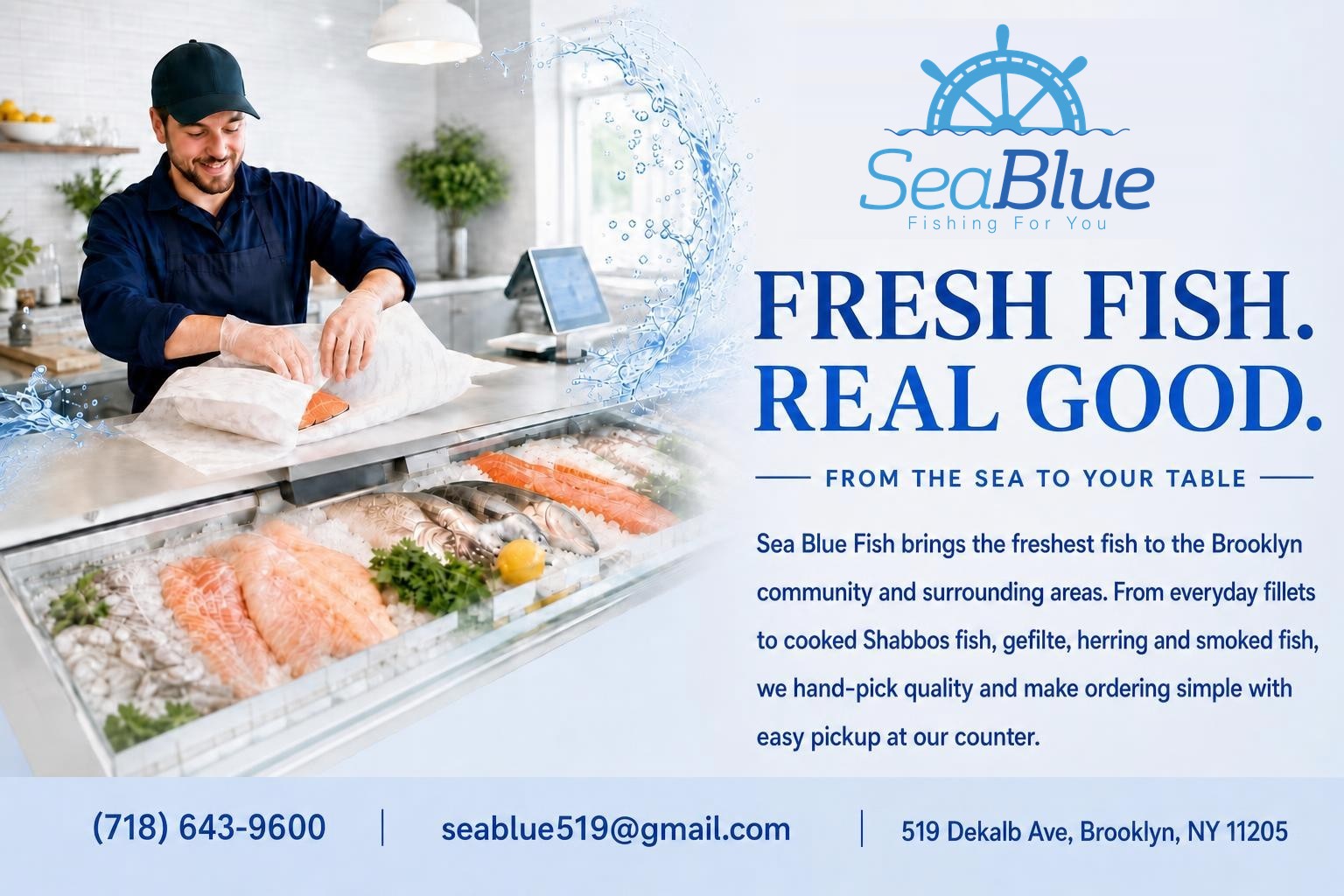 Sea Blue Fish — Fresh Fish. Real Good. Fresh fish for the Brooklyn community and surrounding areas.