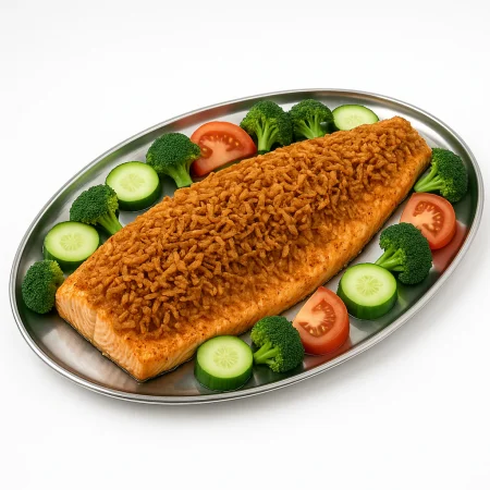 Fried Onion Salmon Platter 12X18